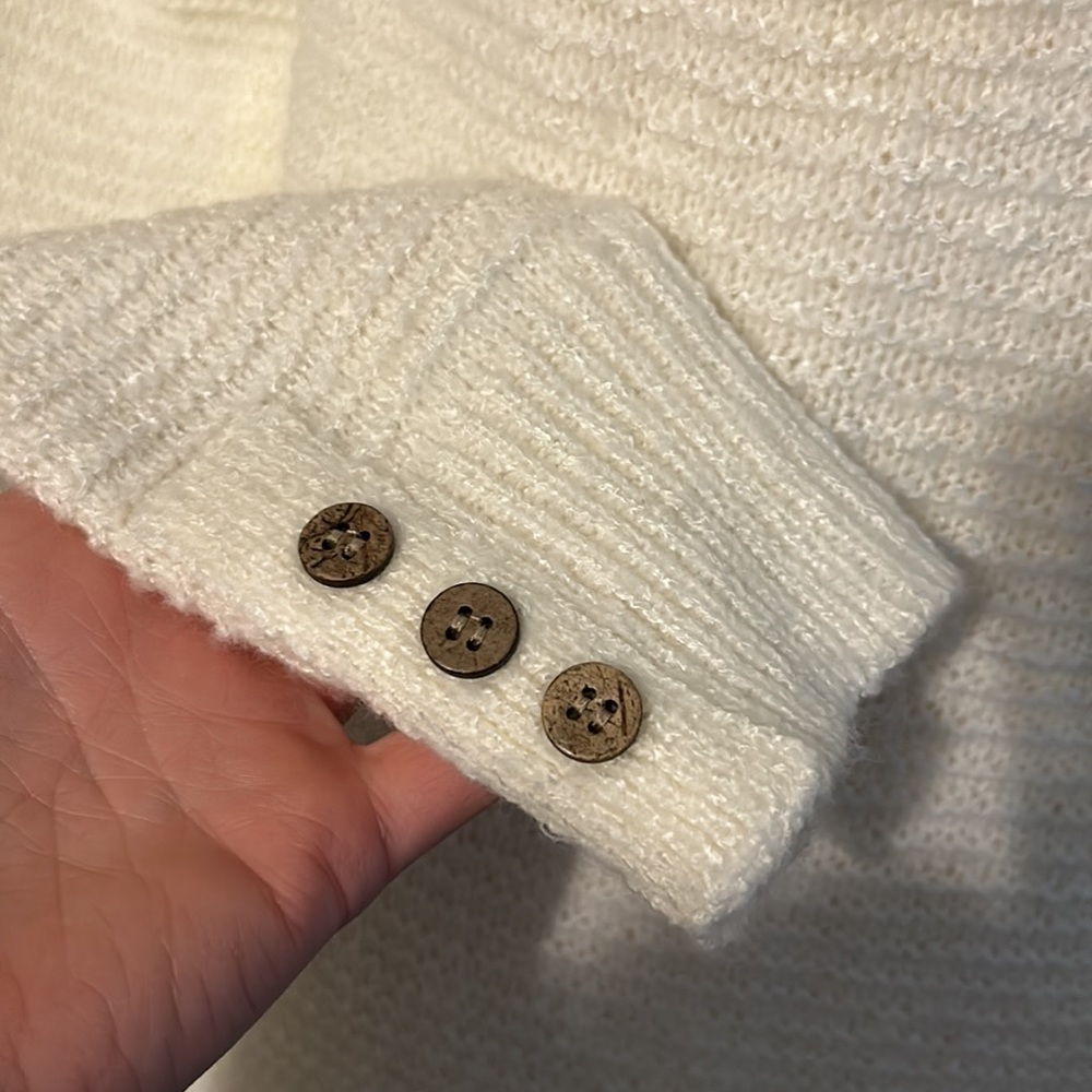 Maurices XS Cream Soft White Knit Tunic Sweater - Picture 3 of 5